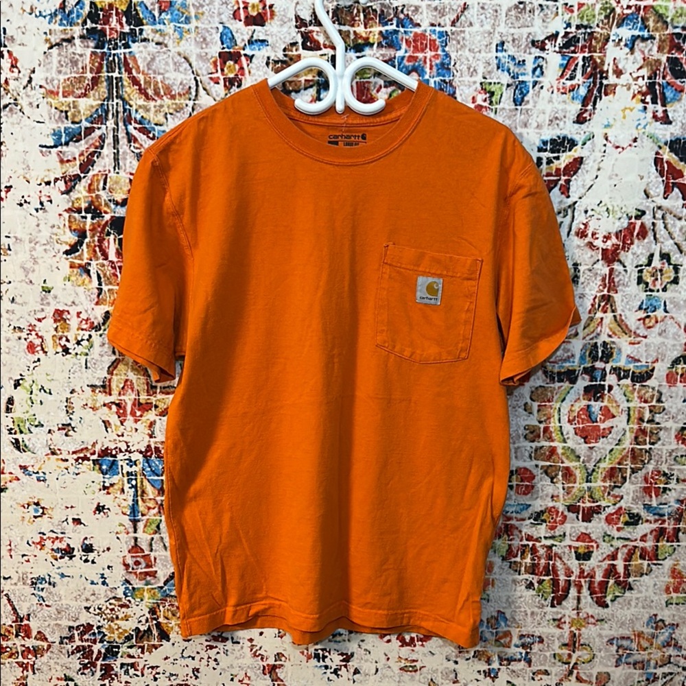 Carhartt Bright Orange Tee with Pocket
